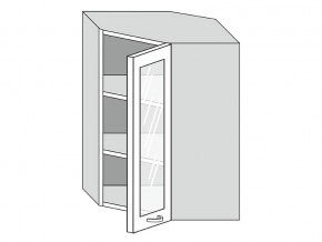 19.60.3у Шкаф настенный (h=913) угловой на 600мм со стекл. дверцей в Чайковском - chajkovskij.magazinmebel.ru | фото