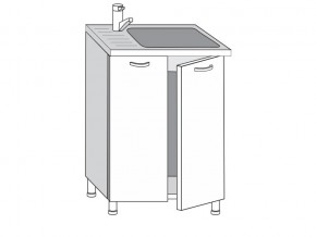 2.60.2мн Шкаф-стол на 600мм под накладную мойку с 2-мя дверцами в Чайковском - chajkovskij.magazinmebel.ru | фото