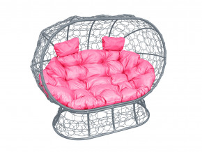 Кокон Лежебока на подставке с ротангом розовая подушка в Чайковском - chajkovskij.magazinmebel.ru | фото