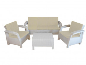 Комплект уличной мебели Yalta Premium Terrace Triple Set белый в Чайковском - chajkovskij.magazinmebel.ru | фото