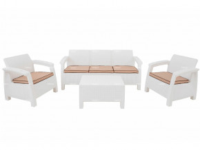 Комплект уличной мебели Yalta Terrace Triple Set белый в Чайковском - chajkovskij.magazinmebel.ru | фото