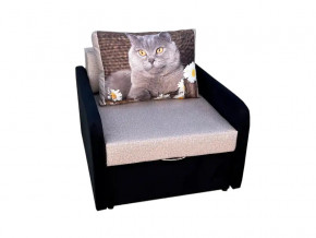 Кресло кровать Канзасик с подлокотниками кот с ромашками-2 в Чайковском - chajkovskij.magazinmebel.ru | фото