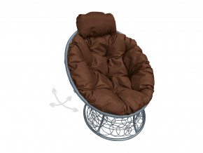 Кресло Папасан мини пружинка с ротангом коричневая подушка в Чайковском - chajkovskij.magazinmebel.ru | фото