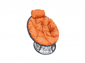 Кресло Папасан мини с ротангом оранжевая подушка в Чайковском - chajkovskij.magazinmebel.ru | фото
