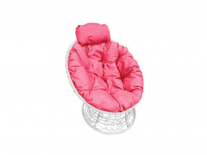 Кресло Папасан мини с ротангом розовая подушка в Чайковском - chajkovskij.magazinmebel.ru | фото