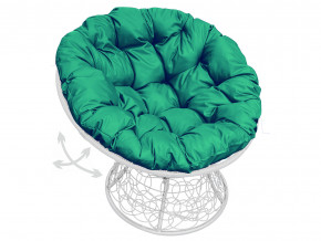 Кресло Папасан пружинка с ротангом зелёная подушка в Чайковском - chajkovskij.magazinmebel.ru | фото - изображение 1