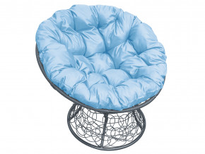 Кресло Папасан с ротангом голубая подушка в Чайковском - chajkovskij.magazinmebel.ru | фото