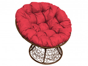 Кресло Папасан с ротангом красная подушка в Чайковском - chajkovskij.magazinmebel.ru | фото