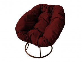 Кресло Пончик без ротанга бордовая подушка в Чайковском - chajkovskij.magazinmebel.ru | фото - изображение 1