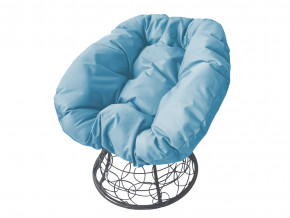 Кресло Пончик с ротангом голубая подушка в Чайковском - chajkovskij.magazinmebel.ru | фото