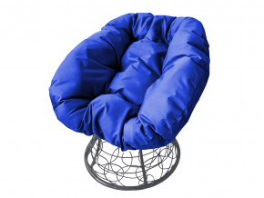 Кресло Пончик с ротангом синяя подушка в Чайковском - chajkovskij.magazinmebel.ru | фото