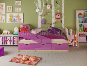 Кровать Дельфин 1600 Фиолетовый металлик в Чайковском - chajkovskij.magazinmebel.ru | фото