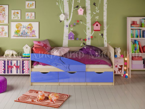 Кровать Дельфин 1600 Синий металлик в Чайковском - chajkovskij.magazinmebel.ru | фото - изображение 1