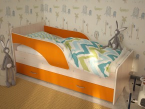 Кровать детская Максимка млечный дуб-оранж в Чайковском - chajkovskij.magazinmebel.ru | фото