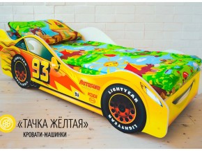 Кровать детская машина Тачка Желтая в Чайковском - chajkovskij.magazinmebel.ru | фото - изображение 1