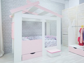 Кровать детская Теремок без ящика розовая в Чайковском - chajkovskij.magazinmebel.ru | фото - изображение 2