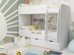 Кровать двухъярусная Малыш двойняшка белый в Чайковском - chajkovskij.magazinmebel.ru | фото - изображение 1