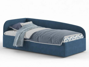 Кровать мягкая Денди на латах рогожка синяя в Чайковском - chajkovskij.magazinmebel.ru | фото