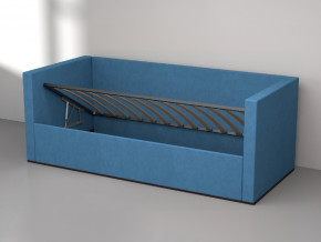 Кровать мягкая с подъёмным механизмом арт. 030 синий в Чайковском - chajkovskij.magazinmebel.ru | фото - изображение 2