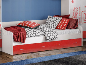 Кровать с ящиками Вега Алфавит Красный в Чайковском - chajkovskij.magazinmebel.ru | фото
