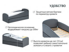 Кровать с ящиком Letmo графит (велюр) в Чайковском - chajkovskij.magazinmebel.ru | фото - изображение 11
