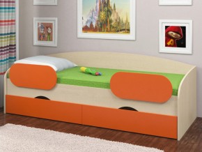 Кровать Соня 2 дуб молочный-оранжевый в Чайковском - chajkovskij.magazinmebel.ru | фото - изображение 2