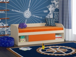 Кровать Соня 4 дуб молочный-оранжевый в Чайковском - chajkovskij.magazinmebel.ru | фото