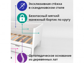 Кровать-тахта мягкая Svogen с бортиком графит-мятный в Чайковском - chajkovskij.magazinmebel.ru | фото - изображение 2