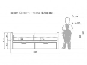 Кровать-тахта Svogen с ящиками и бортиком бежевый в Чайковском - chajkovskij.magazinmebel.ru | фото - изображение 3