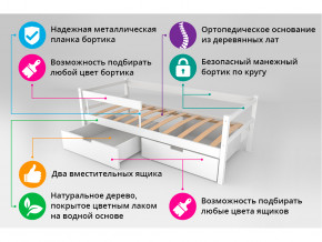 Кровать-тахта Svogen с ящиками и бортиком бежевый-белый в Чайковском - chajkovskij.magazinmebel.ru | фото - изображение 4